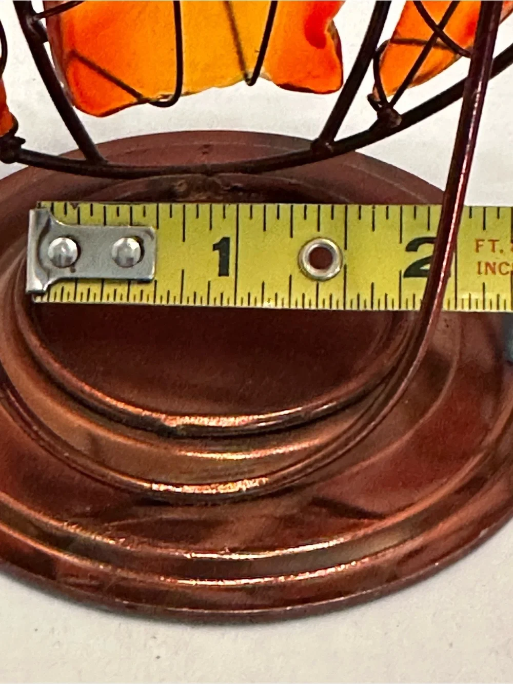 Autumn Harvest Metal Wire Wrapped Stained Glass Pumpkin Pair Jack O Lantern